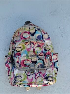 Multicolor vintage Coach Women's Backpack - Casual Everyday Bag